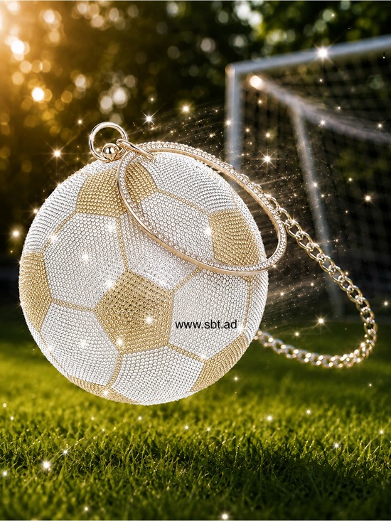Handbags - NEW BLING SWAROVSKI CRYSTAL RHINESTONE SOCCER CLUTCH HANDBAG PURSE + Gift